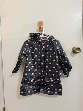 Baby Gap Toddler Girl Polka Dot Hooded Raincoat Jacket 3 Years